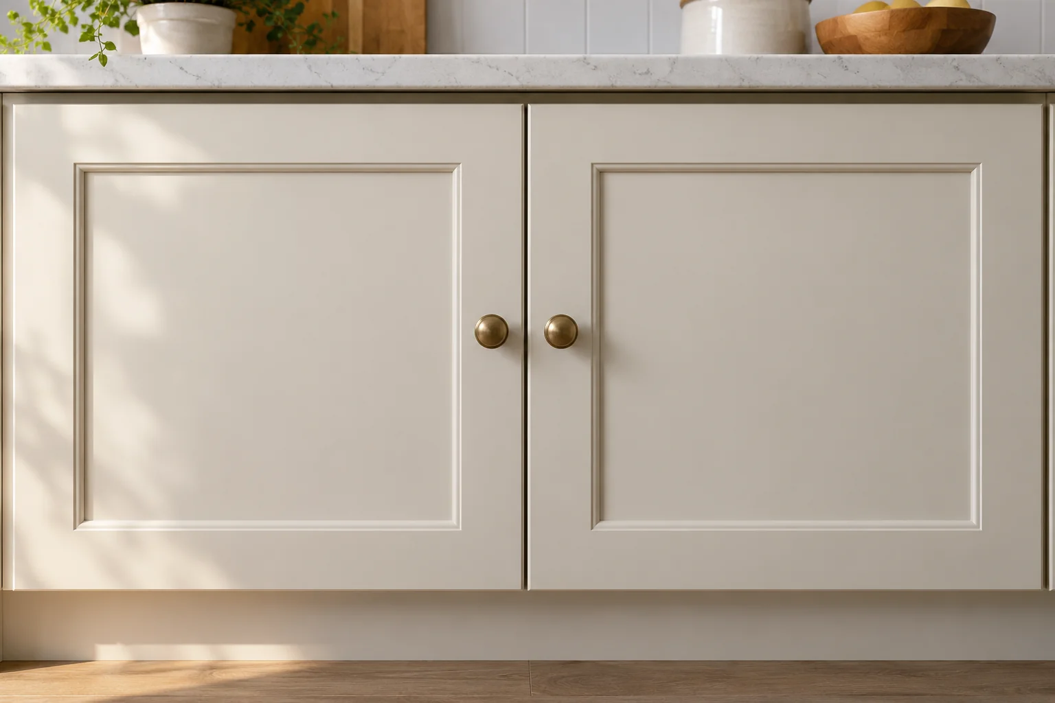 Две шкафови врати с равномерни фуги.